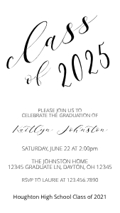 E 2020 Graduation Invitation design preview