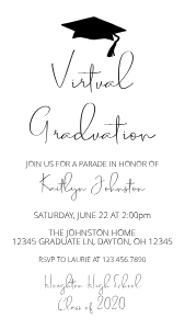 E Virtual Graduation Party Invitation  2 design preview