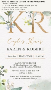 flora-evite-shower-06-03 | Greenery Couple Shower Invitations design preview