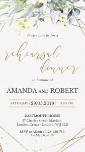flora-evite-shower-06-06 | Greenery Rehearsal Dinner Invitation design preview