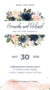 Blush Floral Electronic Save the Date: antea-evite-05-06 | Electronic Save the Date