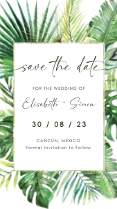 palma-evite-10-04 | Tropical Save the Date Digital design preview