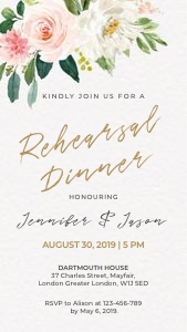 Floral Wedding Rehearsal Dinner: Floral Wedding Rehearsal Dinner