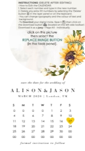 marisol-evite-21-03 | sunflowers calendar save the date: marisol-evite-21-03 | sunflowers calendar save the date