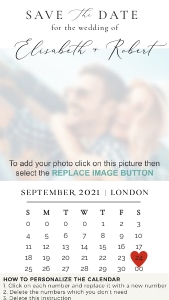 giulia-evite-30-03 | Modern Save the Date Calendar -D3 design preview
