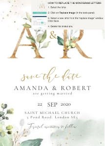 flora-stat-06-01 | 5 x 7" Greenery Save the Date Card: flora-stat-06-01 | Greenery Save the Date Card