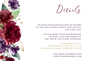 Burgundy Details Card: rossella-stat-07-02-set Burgundy Wedding Invitation Set