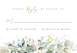 flora-stat-06-02 | 5x3.5" Greenery RSVP Card: flora-stat-06-02-set | Rustic Wedding Invitation Set