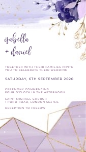 violetta-evite-04-02 | Purple Electronic wedding Invitation design preview