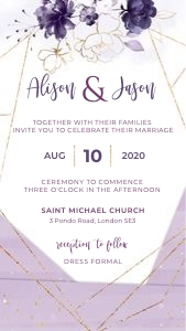 violetta-evite-04-04 | Lilac Electronic Wedding Invitation design preview