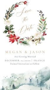 natalia-evite-25-01 | Christmas Save the Date Evite design preview