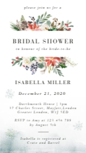 Natalia | Christmas Theme Bridal Shower Invitation: natalia-evite-25-03 | Christmas Theme Bridal Shower Invite