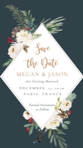 Natalia | Christmas Theme Save the Date 2: natalia-evite-25-05 | Christmas Save the Date Evite