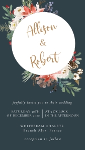 natalia-evite-25-06 | Christmas Theme Wedding Evite 2 design preview