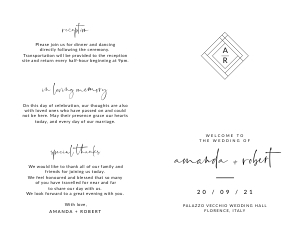 Giulia - Modern Geometric Wedding Programme: giulia-stat-30-03 - Modern Geometric Wedding Program