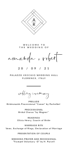 Giulia - Wedding Program 4x9: giulia-stat-30-03 - Modern Geometric Wedding Program