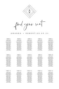 Giulia - Seating Chart 24 x 36: giulia-stat-30-08 - Seating Chart