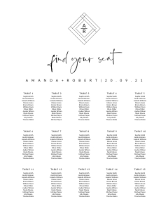 Giulia - Seating Chart 16 x 20: giulia-stat-30-08 - Seating Chart