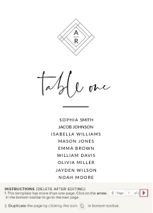 Giulia | Seating Cards 5x 7: giulia-stat-30-08b  | Seating Cards