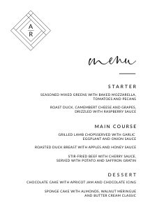 giulia-stat-30-09 - Wedding Menu design preview