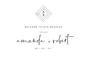 Giulia - Wedding Welcome Sign 36 x 24: giulia-stat-30-11 | Welcome Sign
