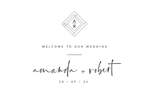 Giulia - Wedding Sign 30 x 20: giulia-stat-30-11 | Welcome Sign