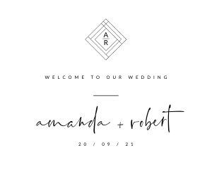 Giulia | Wedding Welcome Sign 20 x 16: giulia-stat-30-11 | Welcome Sign