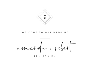 Giulia - Wedding Welcome Sign 24 x 18: giulia-stat-30-11 | Welcome Sign