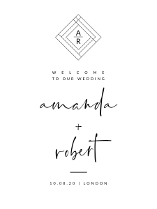 Giulia - Wedding Sign 18 x 24: giulia-stat-30-11 | Welcome Sign