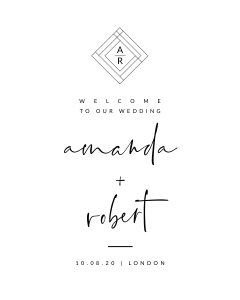 Giulia - Wedding Sign 16 x 20: giulia-stat-30-11 | Welcome Sign