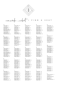 Giulia - Seating Chart alphabetic 24 x 36: giulia-stat-30-08 - Seating Chart