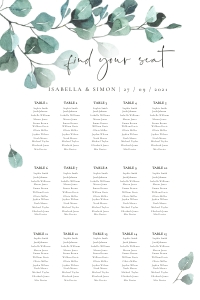 Luisa | Seating Chart 20 x 30 ": luisa-stat-23-08 | Seating Chart
