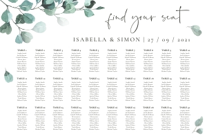 Luisa | Seating Chart landscape 36 x 24 ": luisa-stat-23-08 | Seating Chart