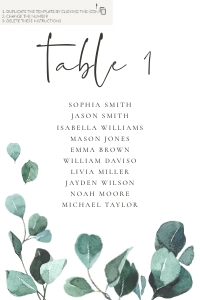 Luisa| Table Card - 4 x 6": luisa-stat-23-08b | Seating Cards