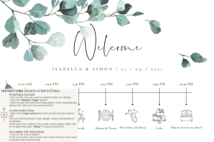 Luisa | Wedding Timeline 36 x 24 ": luisa-stat-23-10 | Wedding Timeline