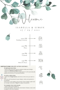 Luisa | Wedding Timeline 24 x 36 ": luisa-stat-23-10 | Wedding Timeline