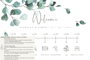 Luisa | Wedding Timeline 30 x 20 ": luisa-stat-23-10 | Wedding Timeline