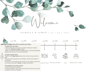 Luisa | Wedding Timeline 20 x 16 ": luisa-stat-23-10 | Wedding Timeline