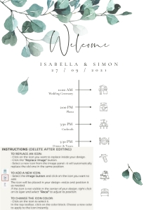 Luisa | Wedding Timeline 18 x 24 ": luisa-stat-23-10 | Wedding Timeline