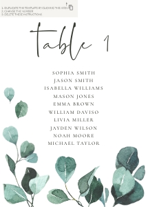 Luisa| Table Card - 5 x 7": luisa-stat-23-08b | Seating Cards
