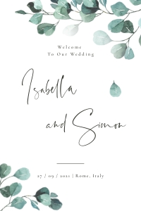 Luisa | Welcome sign 20 x 30 ": luisa-stat-23-11 | Welcome Sign