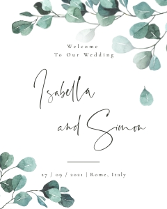 Luisa | Welcome sign 16 x 20 ": luisa-stat-23-11 | Welcome Sign
