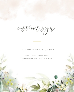 Flora | Custom Sign 8 x 10 ": flora-stat-06-05 | Custom Sign