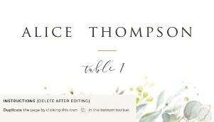 Flora | Place card 3.5 x 2 - flat: flora-stat-06-07 | Place cards