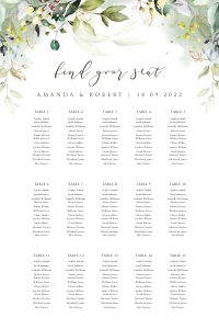 Flora | Seating Chart 20 x 30 ": flora-stat-06-08 | Seating chart