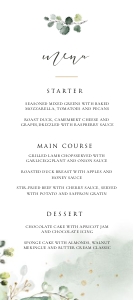 Flora | Menu Card 4 x 9: flora-stat-06-09 | menu