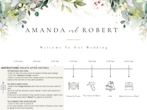 Flora | Wedding Timeline 24 x 18 ": flora-stat-06-10 | Wedding timeline