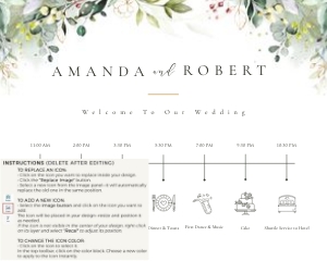 Flora | Wedding Timeline 20 x 16 ": flora-stat-06-10 | Wedding timeline