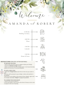 Flora | Wedding Timeline 18 x 24 ": flora-stat-06-10 | Wedding timeline