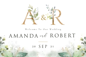 Flora | Welcome Sign Landscape 36 x 24 ": flora-stat-06-11 | Welcome sign